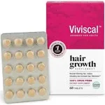 Viviscal Hair Growth Supplements for Women, Clinically Proven Hair Growth Product with Proprietary Collagen Complex, Results of Thicker, Fuller Hair Nourish Hair Loss, 180 Tablets - 3 Month Supply