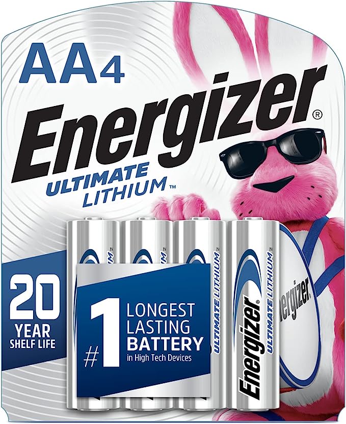 Energizer AA Batteries, Ultimate Lithium Double A Battery, 4 Count