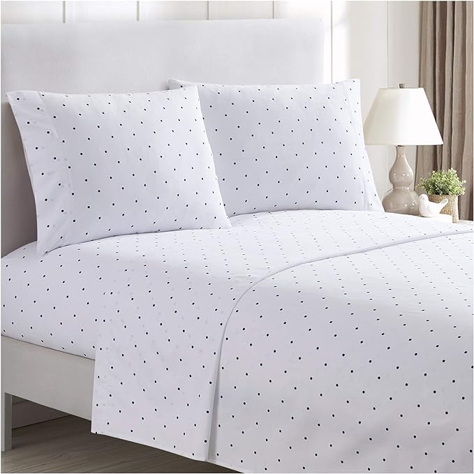 Mellanni Queen Sheets Set - 4 PC Iconic Collection Bedding Sheets & Pillowcases - Hotel Luxury, Extra Soft, Cooling Bed Sheets - for Women, Men, Kids & Teens (Queen, White)