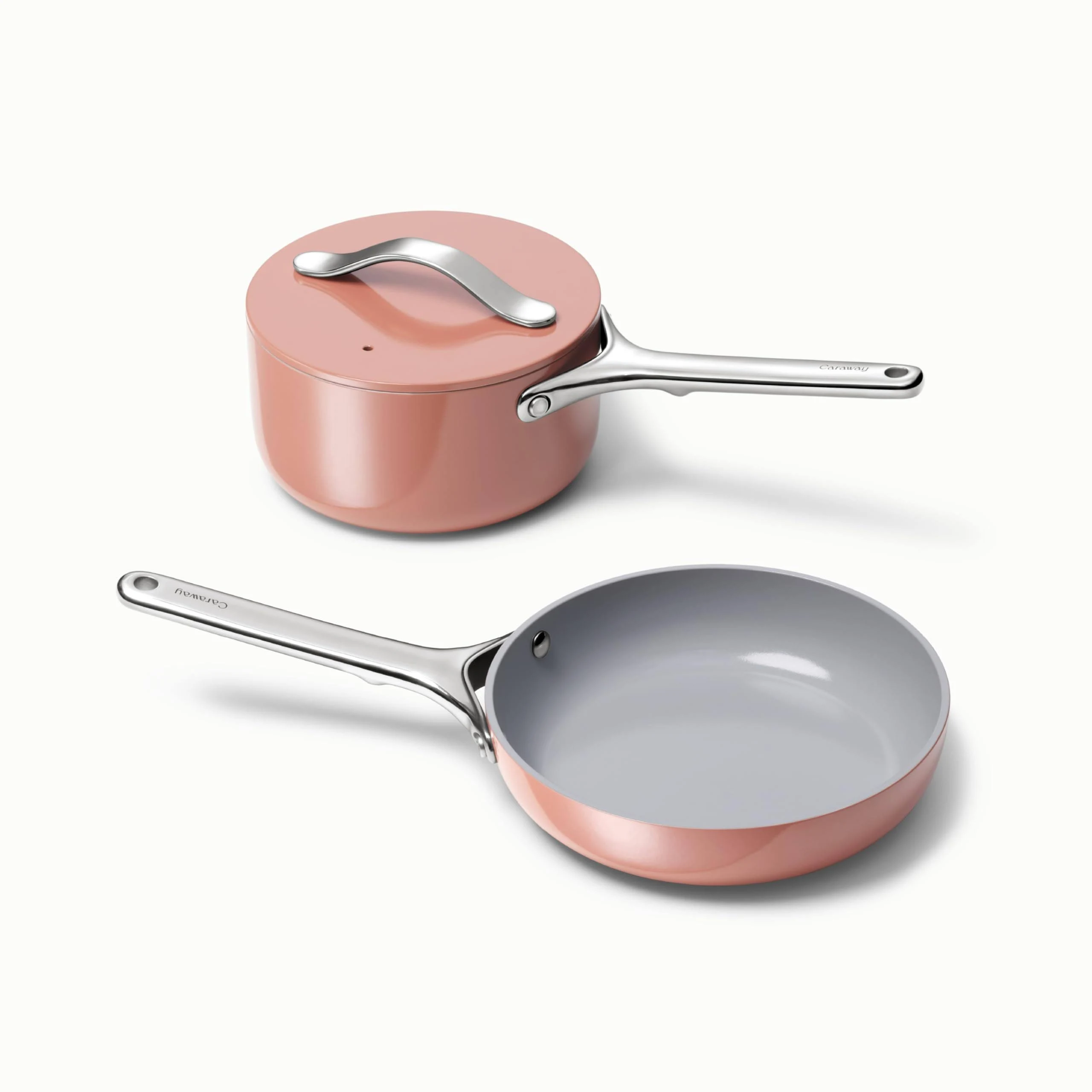 Caraway Nonstick Ceramic Mini Fry Pan & Sauce Pan Set