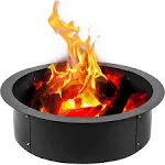 VEVOR Fire Pit Ring Round Outer Steel Liner DIY Campfire Ring Firepit