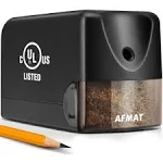 AFMAT Electric Pencil Sharpener, Heavy Duty Classroom Pencil Sharpeners for 6.5-8mm No.2/Colored Pencils, UL Listed Industrial Pencil Sharpener