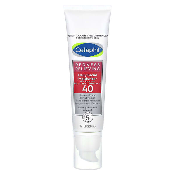 Cetaphil 缓解红肿,日用面部保湿霜,SPF 20,中性灰,1.7 液量盎司