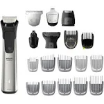 Philips Norelco Multigroom Series 9000 - 21 piece Men's Grooming Kit for beard, body, face, nose, ear hair trimmer w/ premium storage case, MG9510/60