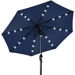 Best Choice products 10ft Deluxe Solar Led Lighted Patio Umbrella with Tilt Adjustment (Brown)