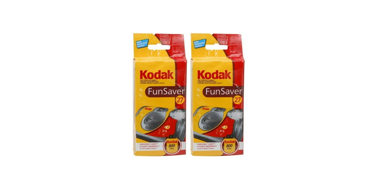 kodak 3920949 Fun Saver Single Use Camera with Flash (Yellow/Red)