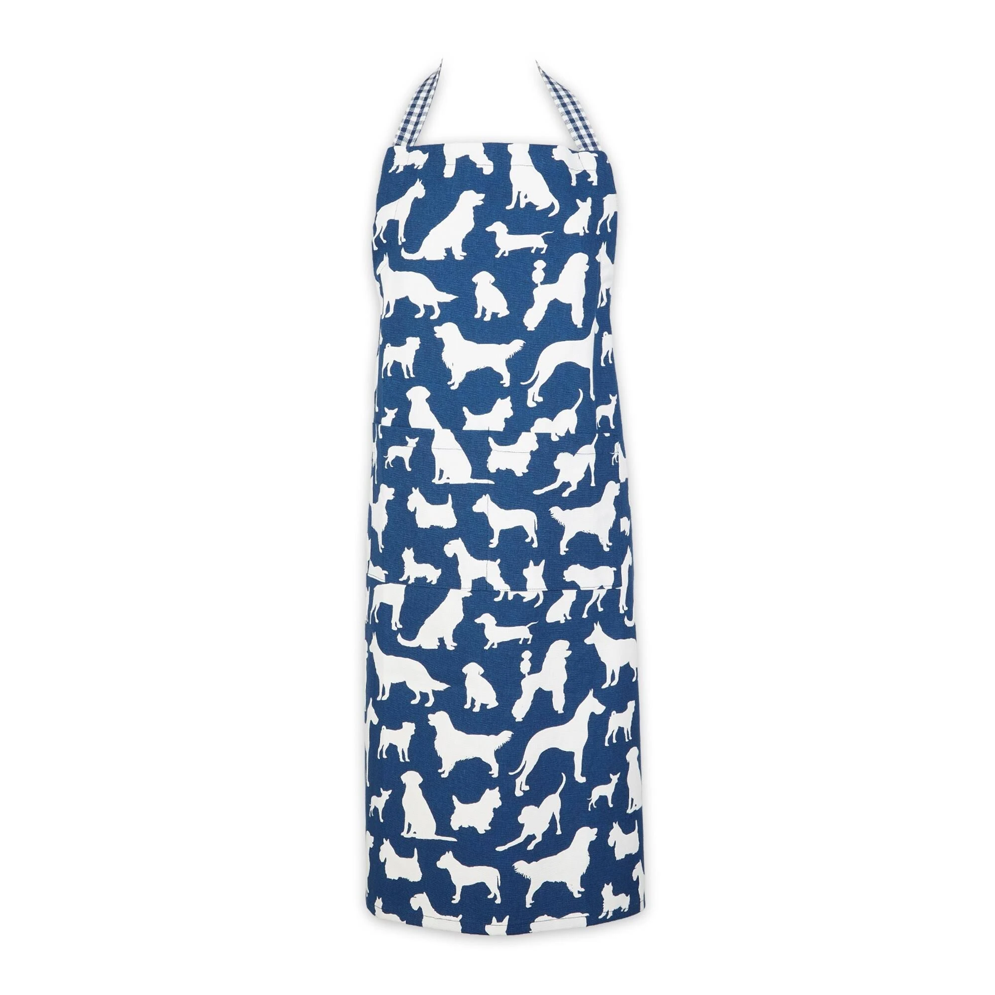 Design Imports CAMZ14468 Dog Print Chef Apron, Navy