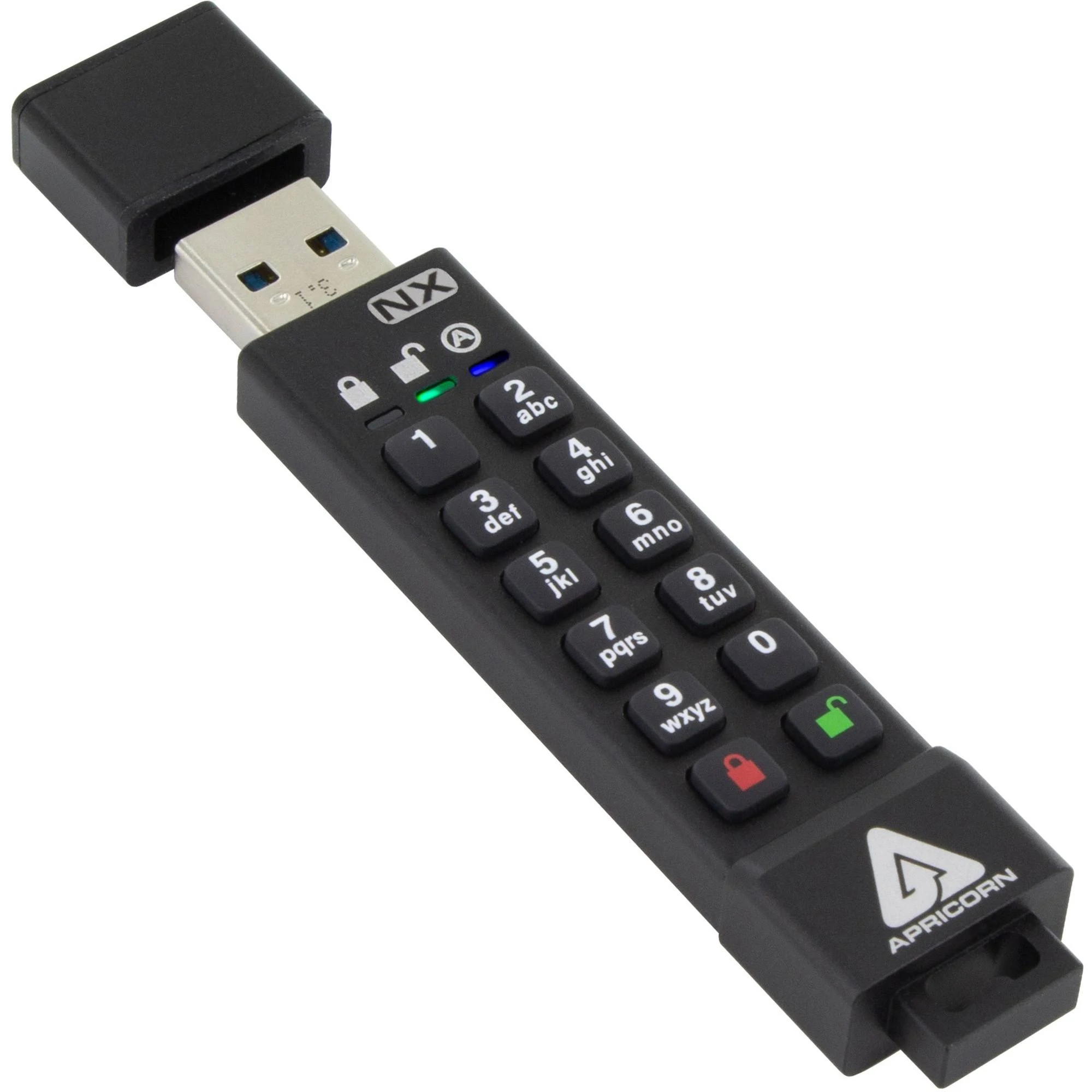 Apricorn Aegis Secure Key 3 NX 16GB 256-bit Encrypted FIPS 140-2 Level 3 Validated Secure USB 3.0 Flash Drive, ASK3-NX-16GB