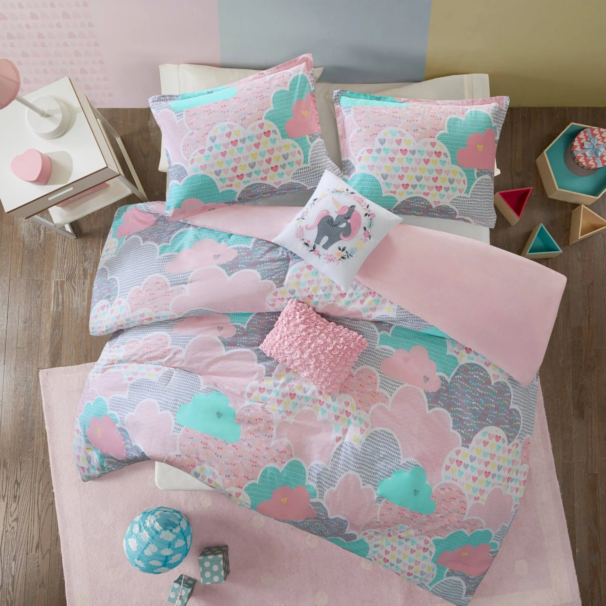 Urban Habitat Kids Cloud Twin Pink Cotton Printed Duvet Cover Set