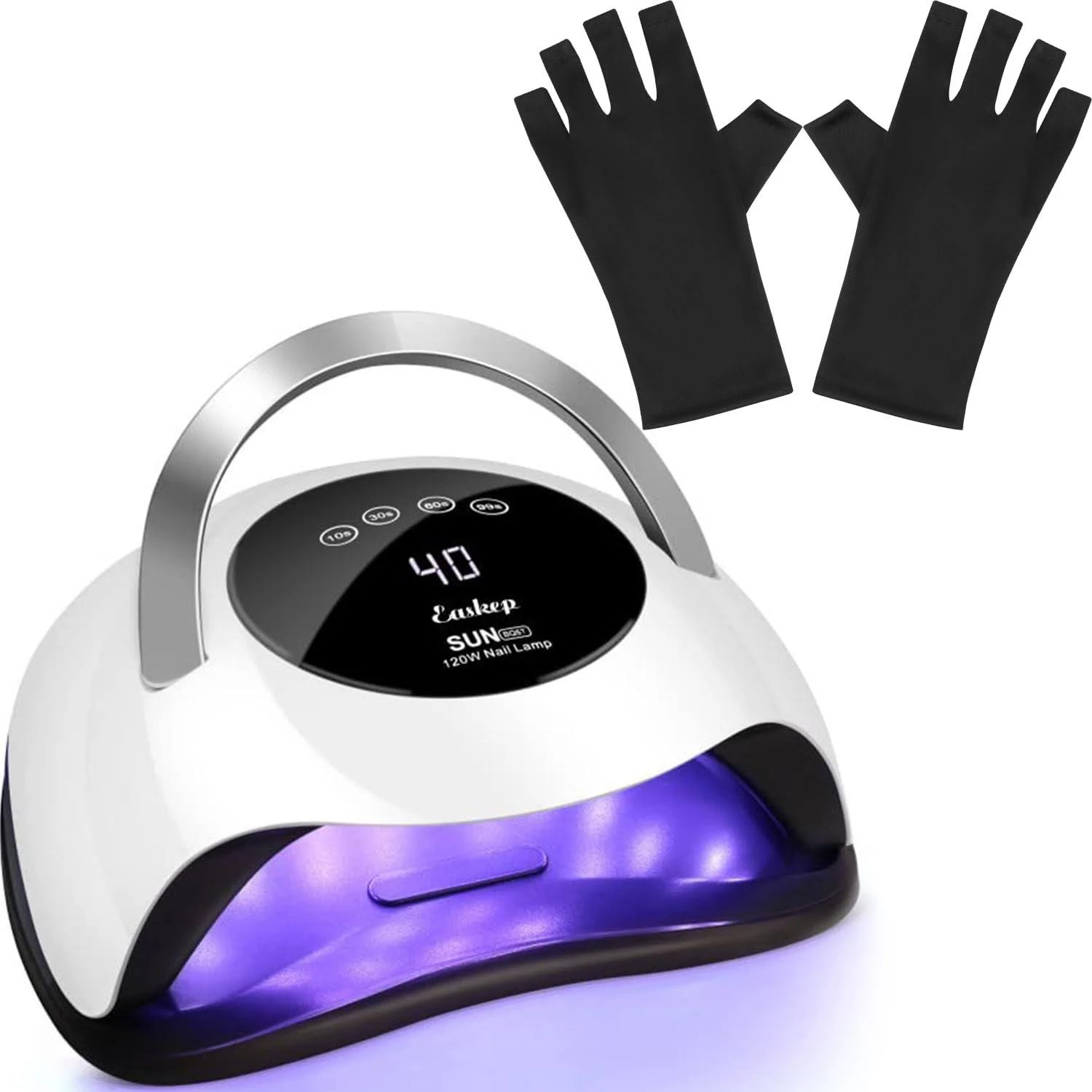 UV Light for Nails Easkep 120W - UV Nail Lamp Gel Nail Polish Nail Dryer UV LED Nail Lamp UV Lamp Curing Lamp Faster Professional Portable Handle Nail