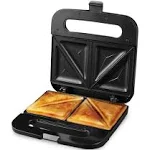 OVENTE Electric Sandwich Maker with Non-Stick Plates, Indicator Lights, Cool Tou