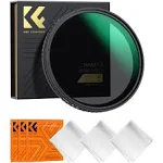 K&F Concept 82mm Variable Fader ND2-ND32 (1-5 Stop) Filter - No x Spot, Nanotec, Ultra-Slim, Weather-Sealed