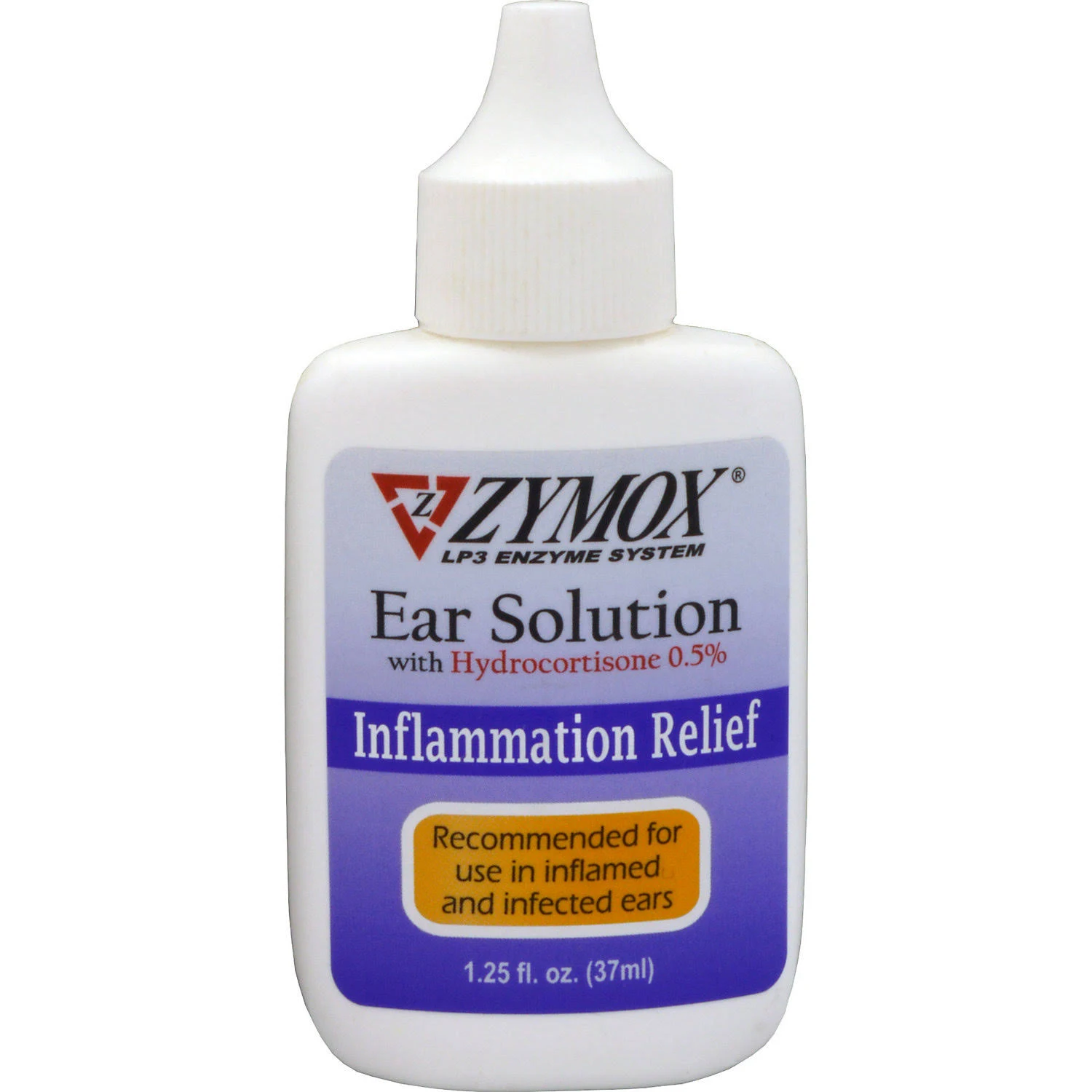 Zymox Enzymatic Ear Solution with Hydrocortisone for Pets - 1.25 fl oz dropper