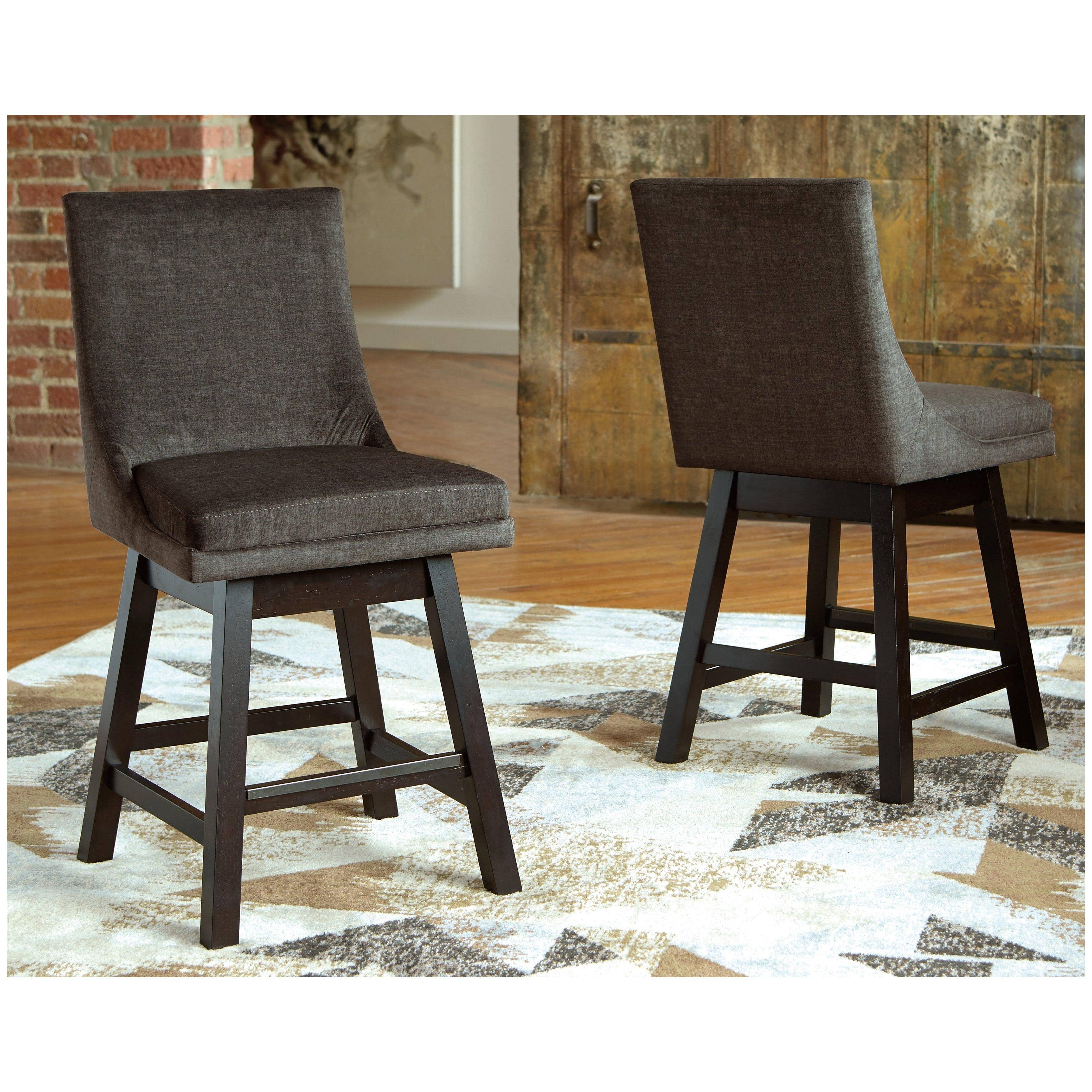 Ashley Tallenger Dark Gray Swivel Counter Stool