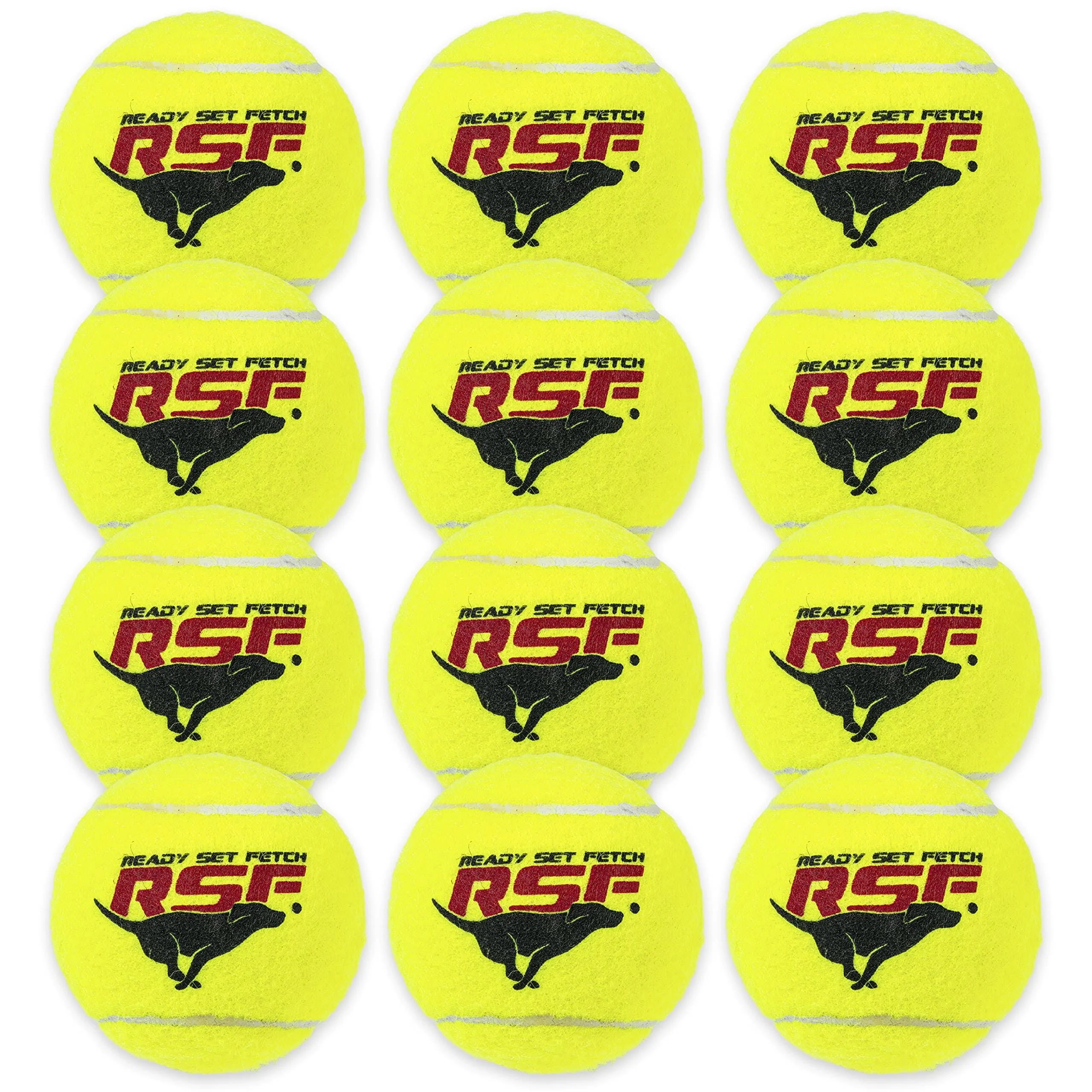 Franklin Sports Franklin Pet Supply RSF Squeak Tennis Balls - Dog Toy Squeaks When Squeezed - 12 Pack - for Small, Medium, Large Dogs - Squeaker Noise