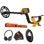 Garrett Ace 300 Metal Detector with Garrett Treasure Digger & Plastic Sand Scoop