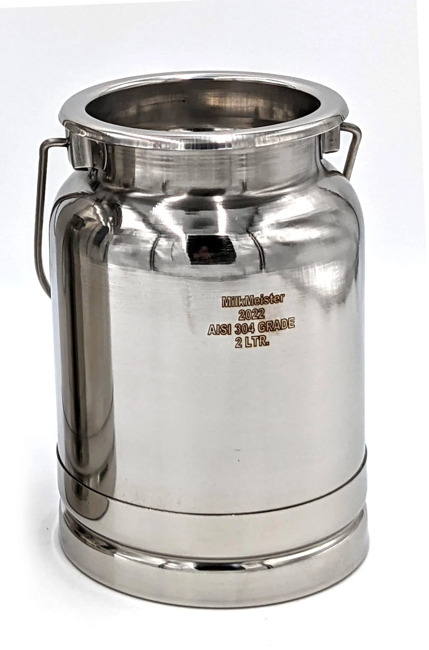 10 qt Stainless Steel Milk Can Tote Solid Seamless Easy Carry