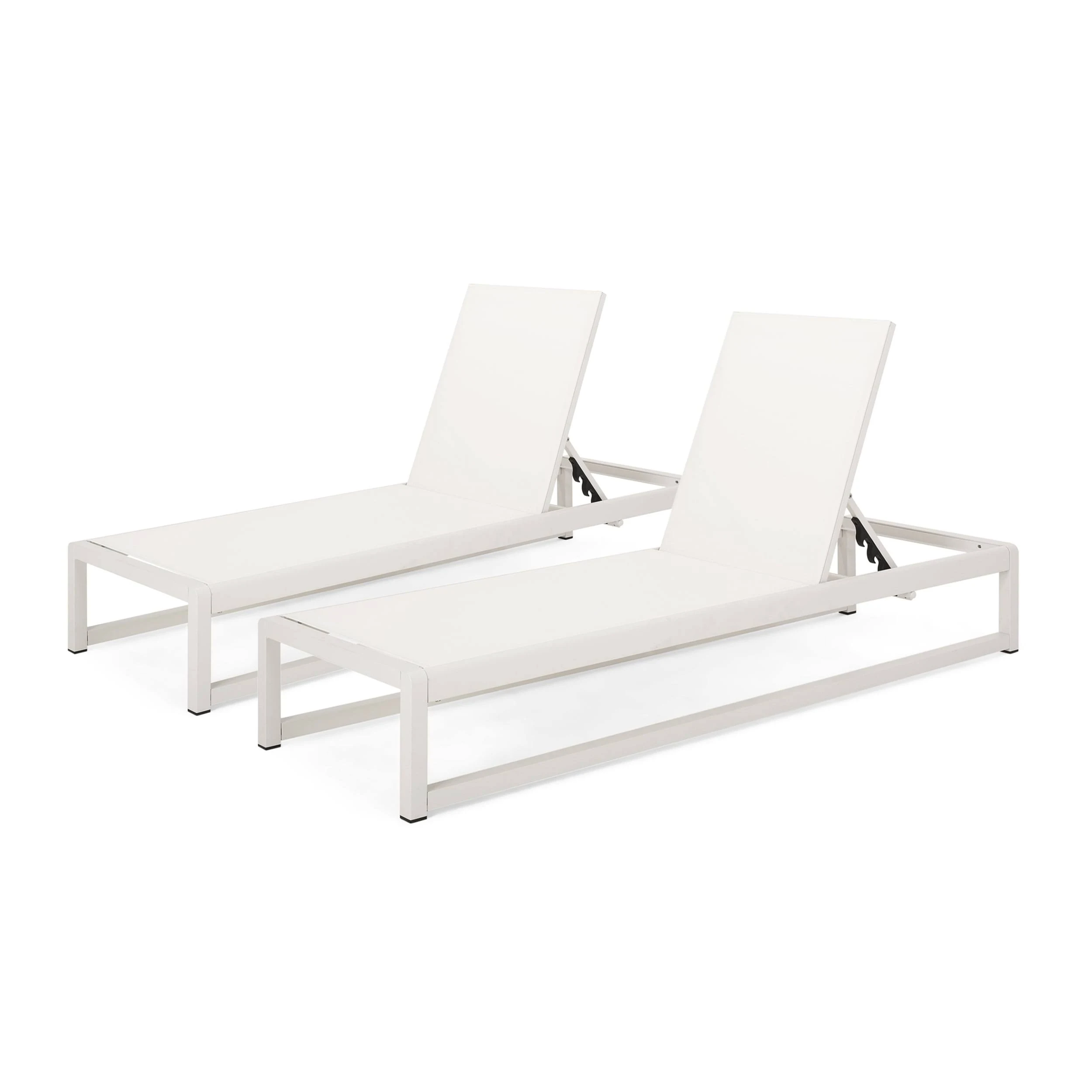 Christopher Knight Home Metten 2pk Aluminum Mesh Chaise Lounge