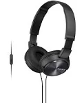 Sony MDR-ZX310AP ZX Series Wired On Ear Headphones with mic, Black