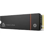 Seagate FireCuda 530 4TB Internal Solid State Drive - M.2 PCIe Gen4 ×4 NVMe 1.4, PS5 Internal SSD, speeds up to 7300MB/s, 3D TLC NAND, 5100 TBW, 1.8M MTBF, Heatsink, Rescue Services (ZP4000GM3A023)