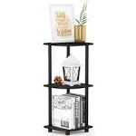 Ashley | Furinno Turn-N-Tube 3-Tier Corner Display Rack Multipurpose Shelving Unit, Espresso/Black | Realry