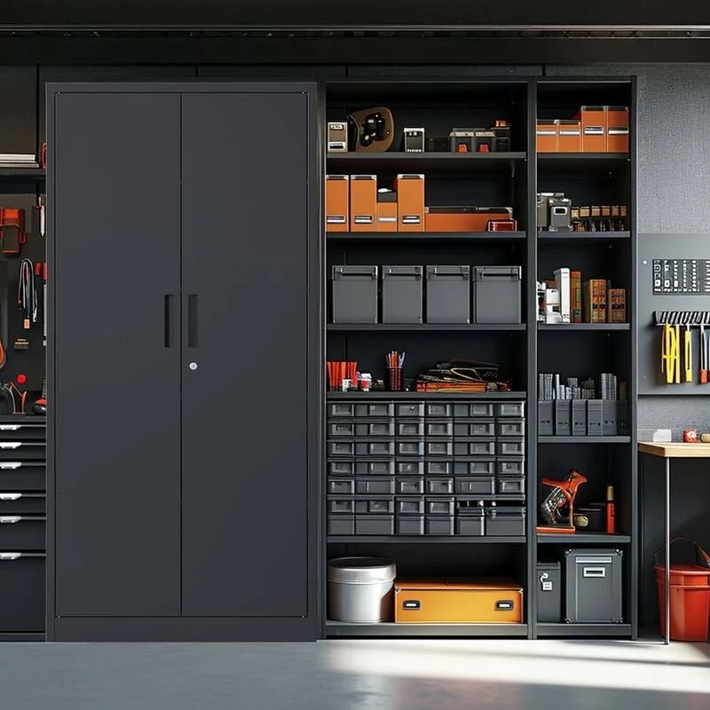 71"H Metal Garage Storage Cabinet