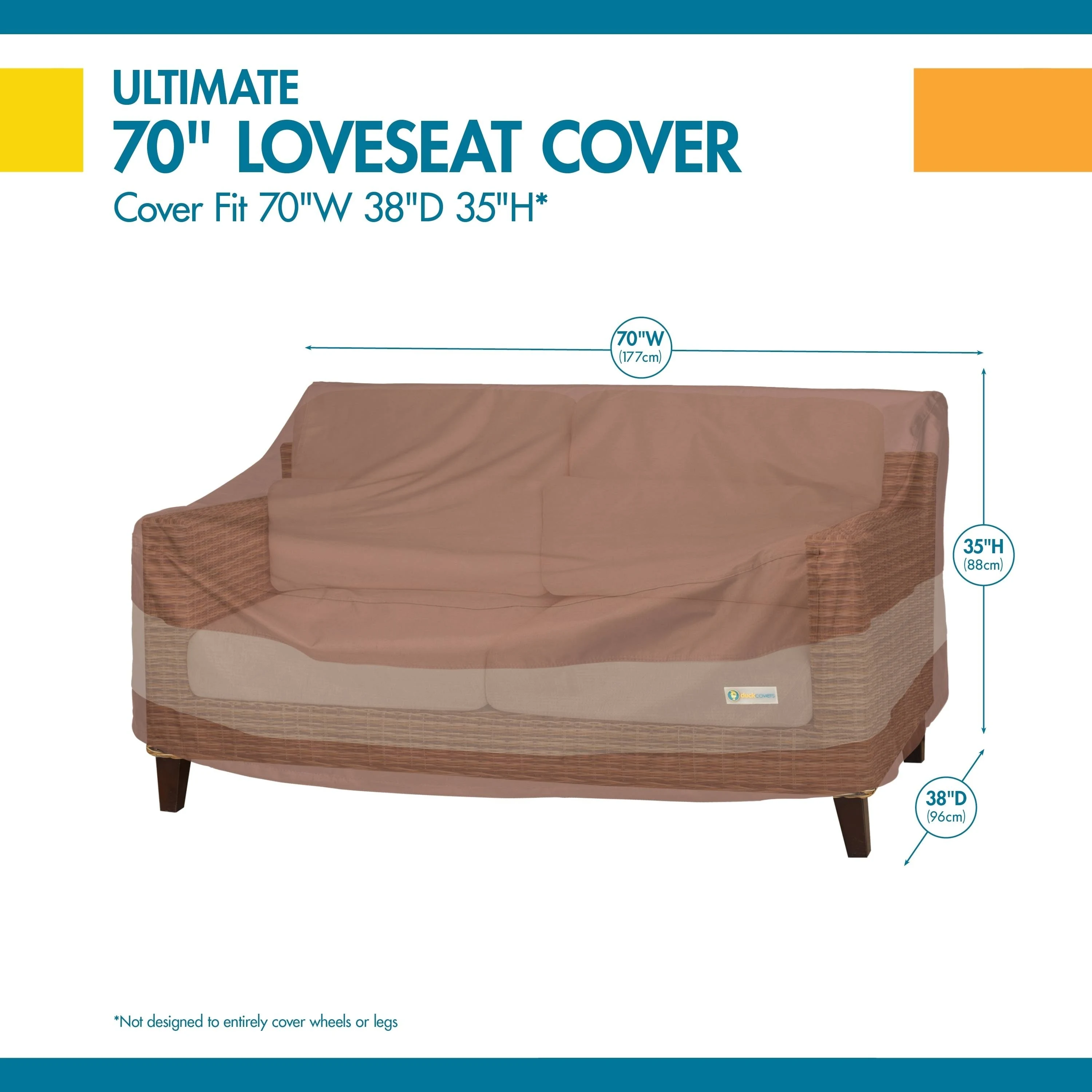 Duck Covers Ultimate Patio Sofa Cover, 93-Inch