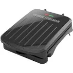 George Foreman GRS040B 2-Serving Classic Plate Electric Indoor Grill Panini Press