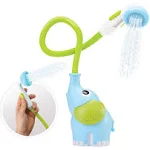 Yookidoo Baby Bath Shower Head - Elephant Water Pump and Trunk Spout Rinser - for Newborn Babies in Tub Or Sink