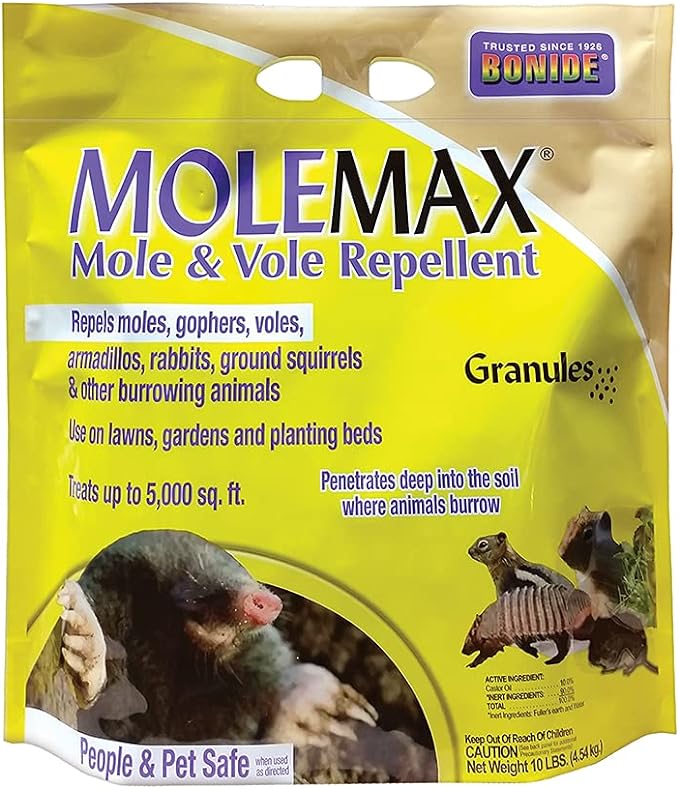 Bonide Mole Max 10 lb Mole & Vole Repellent Granules Ready-to-Use