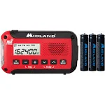 Midland ER10VP Emergency Weather Radio Black/Red Digital Battery Operated Black/Red