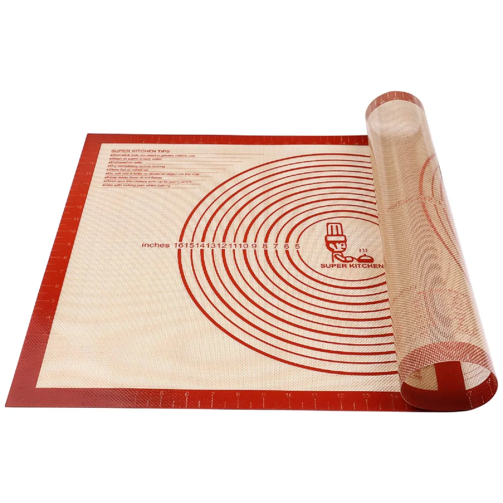 Non-slip Pastry Mat Extra Large with Measurements 28&#039;&#039;By 20&#039;&#039; for Silicone Ba...