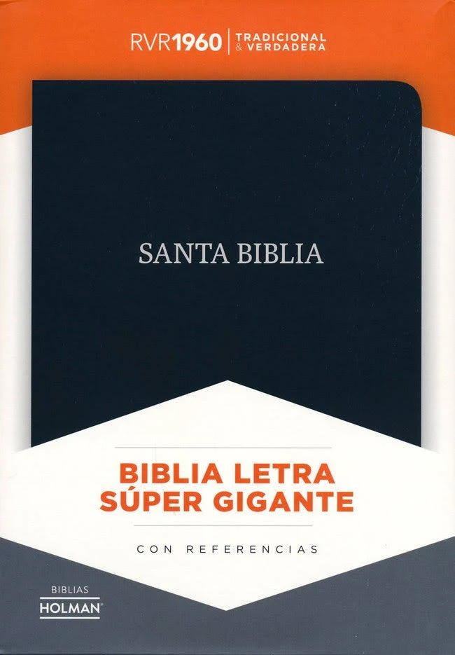 Biblia Letra Super Gigante RVR 1960, Piel Fab. Negra  (RVR 1960 Super Giant Print Bible, Bond. Leather, Black)