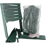 KINGYES Folding Adirondack Chair, HDPE All-Weather Folding Adirondack Chair, Green