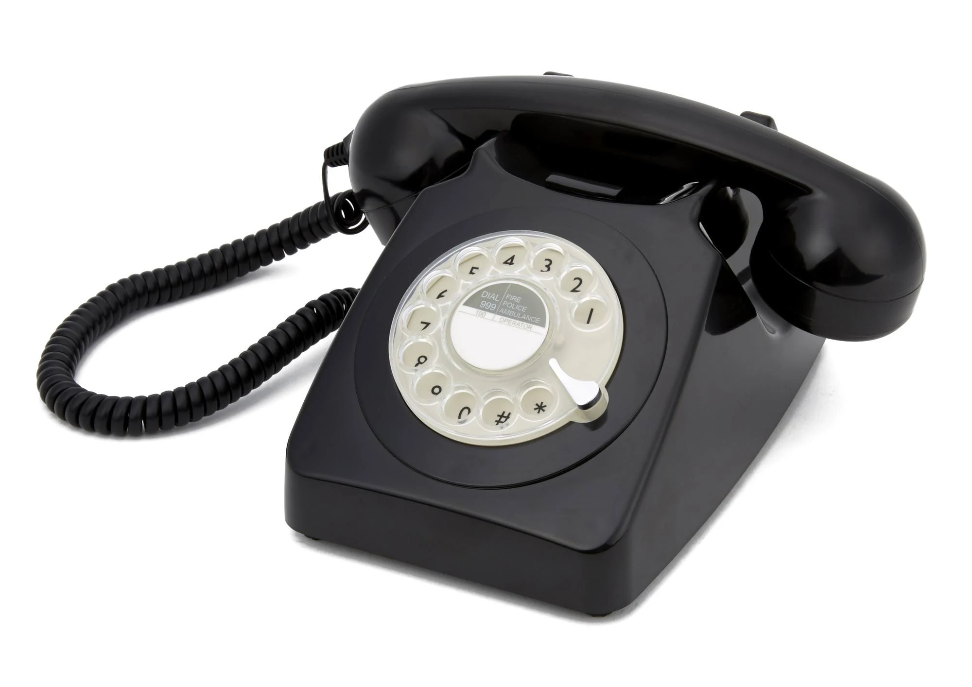 GPO Retro 746 Rotary Telephone - Black