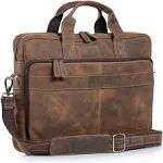 Leather briefcase 18 Inch Laptop Messenger Bags for Men and Women Best Office briefcase Satchel Bag