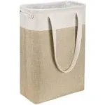  Laundry Basket with Handles-Slim Laundry Bin Collapsible Dirty Beige&amp;Khaki