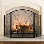 Pleasant Hearth Arched 3-Panel Victorian Gothic Fireplace Screen