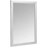 Sleek 20&#034; x 28&#034; Rectangular Wall Mirror with Nickel Finish - Modern Decor Accent