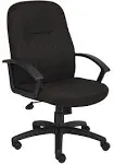 Boss Mid Back Fabric Managers Chair In Black Black