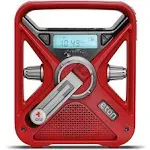 Eton Red Cross Emergency Weather Radio Solar Battery &amp; Hand Crank Power FRX3+