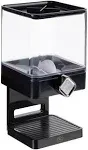 Honey-Can-Do Zevro Compact Dry Food Dispenser, Single Control, Black/Chrome