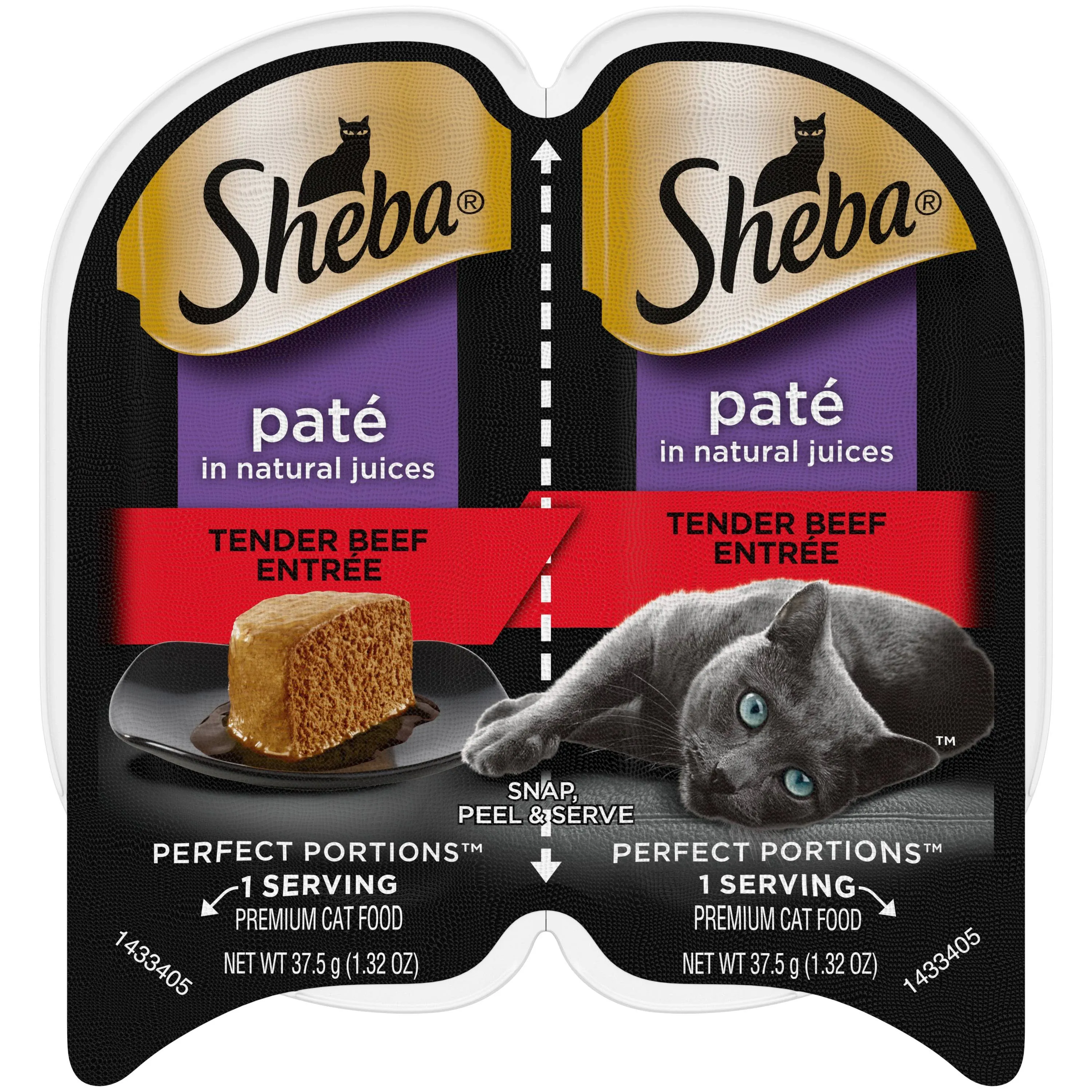 Sheba Perfect Portions Pate Tender Beef Entree Wet Cat Food