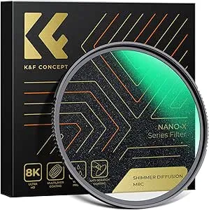 K&F Concept 49mm Shimmer Diffusion 1 Filter Glimmer Glass Effect Filter with 28 Multi-Coatings for Camera Lenses (Nano-X Series)