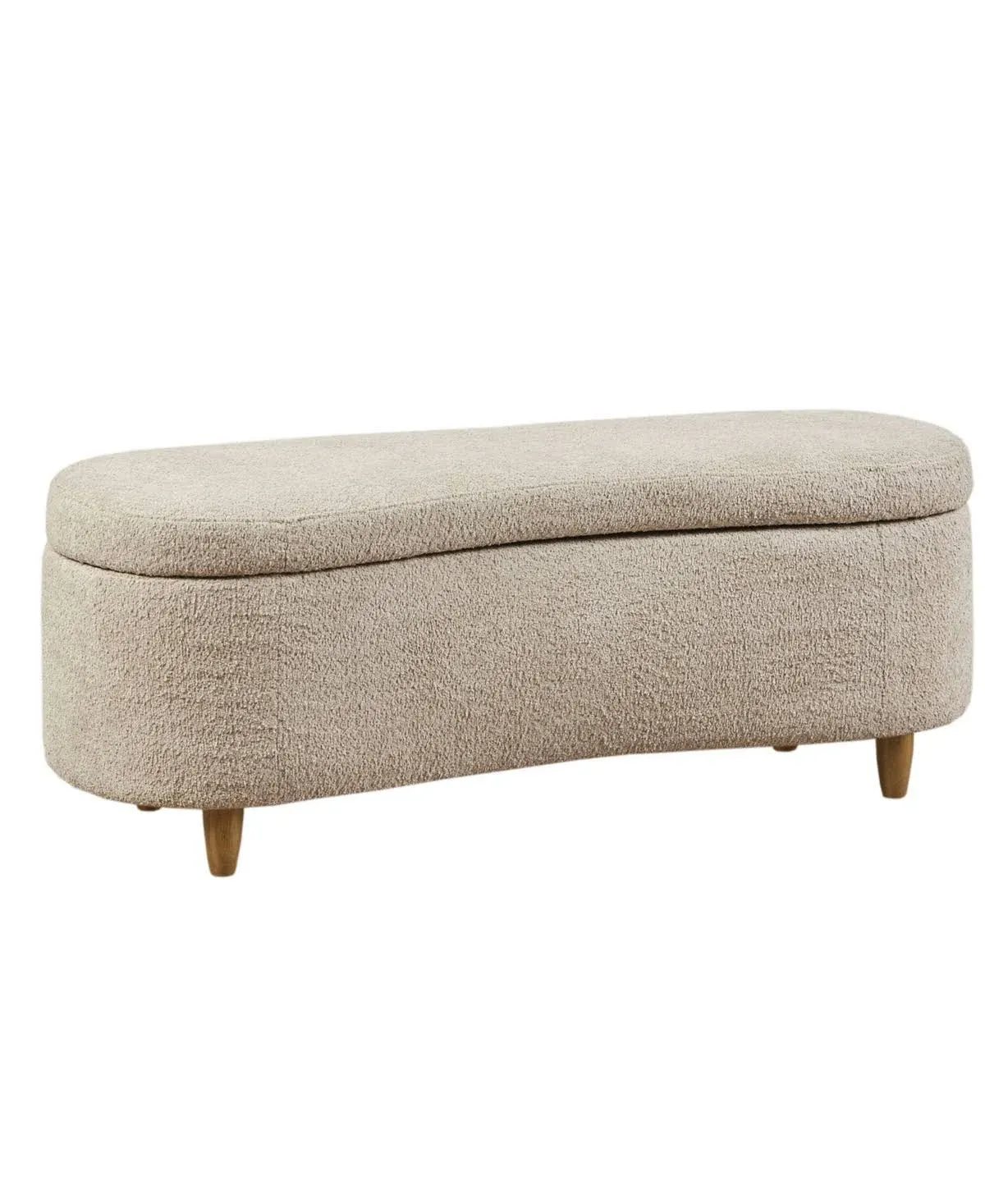 INK+IVY - Bailey Boucle Flip Top Storage Bench - Taupe