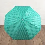 Picnic Time 5.5 ft. Portable Beach Umbrella (Mermaid Teal)