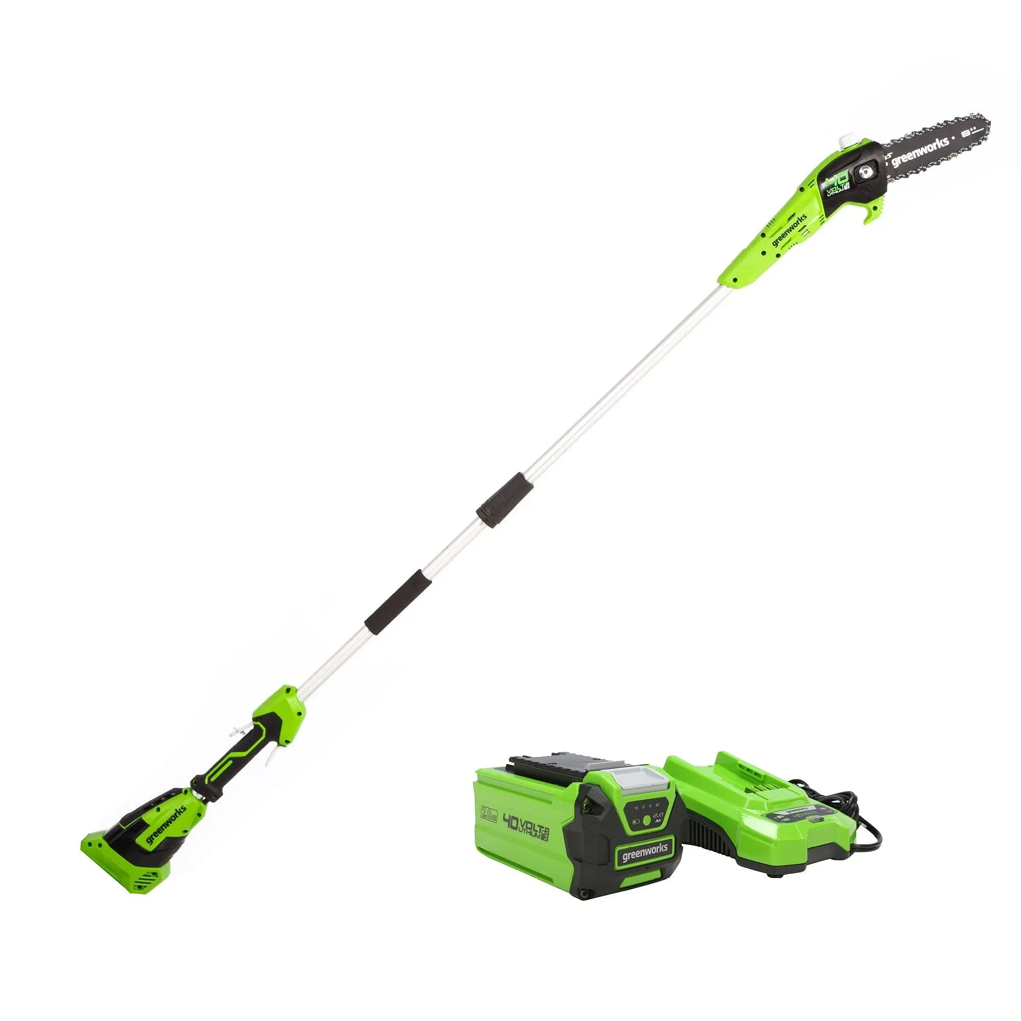 Greenworks 40V 8-Inch Cordless Polesaw, 2.0Ah Battery and Charger Included PS...