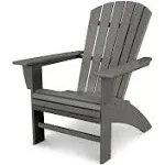 POLYWOOD Nautical Curveback Adirondack Chair - Slate Grey