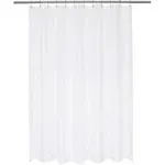 Ultimate Waterproof Long Fabric Shower Curtain or Liner 72x74, Breathable TPU & Machine Washable, Use for Bath Tub/Stall in Home and Hotel, White, 72"x74"