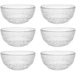 Fortessa Jupiter Set of 6 Cereal Bowls Clear